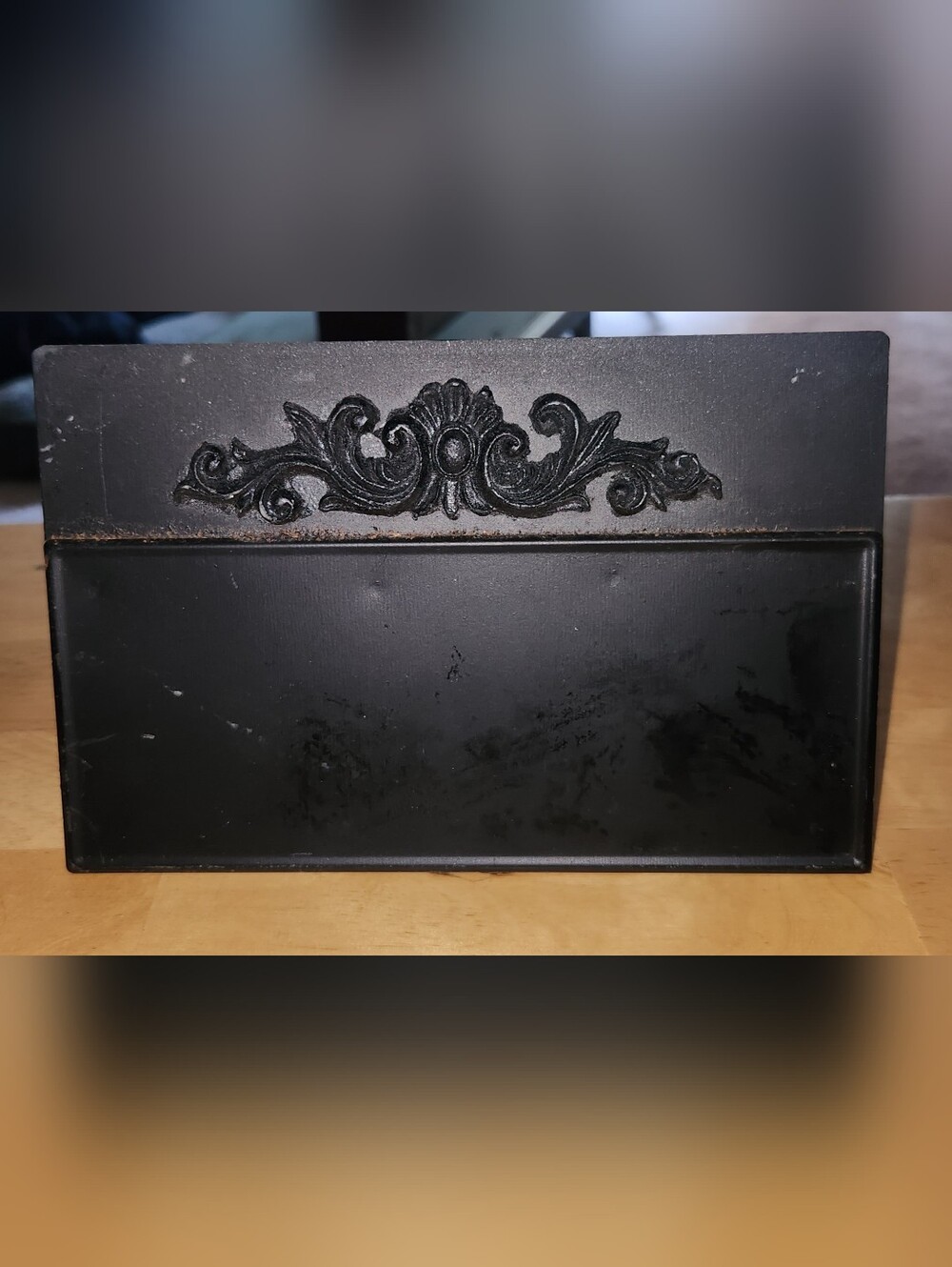 Imagination Station Metal Chalkboard Ornate Scroll Black Tabletop Sign 8x5.25